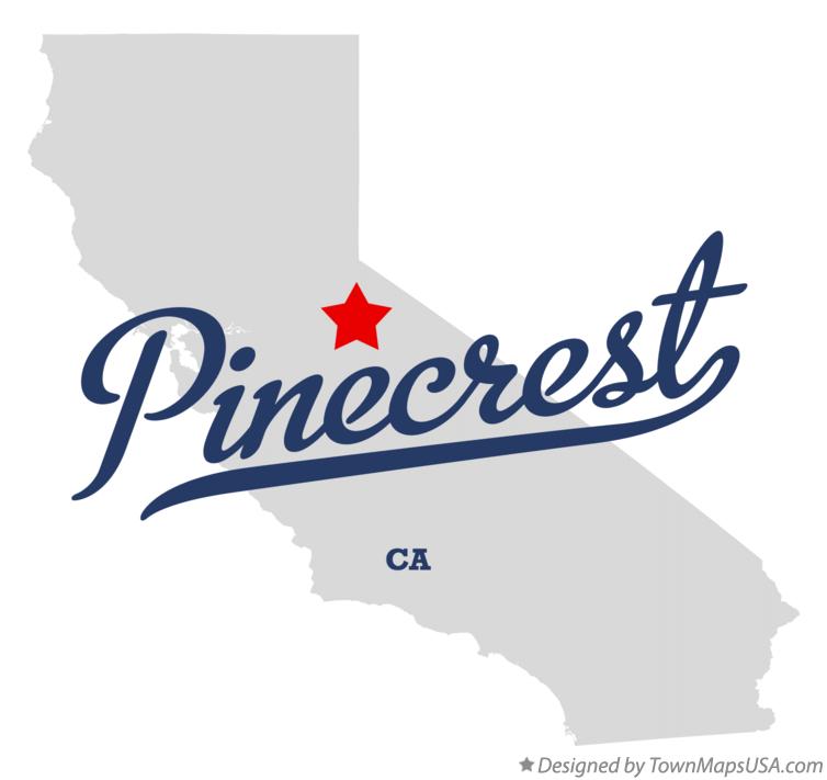 Map of Pinecrest California CA
