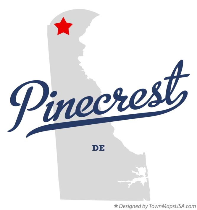 Map of Pinecrest Delaware DE