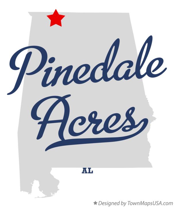 Map of Pinedale Acres Alabama AL