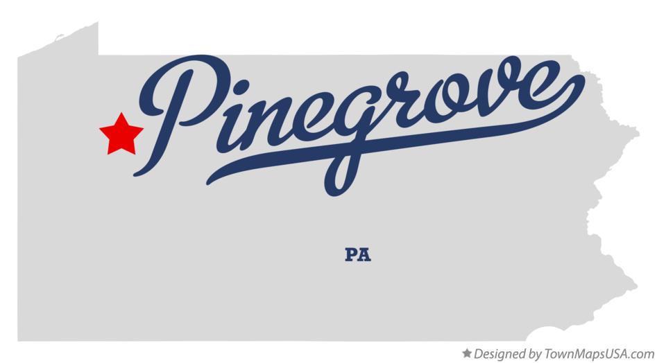 Map of Pinegrove Pennsylvania PA
