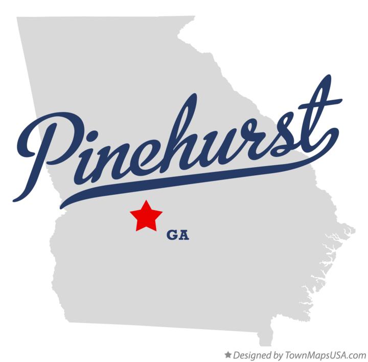 Map of Pinehurst Georgia GA