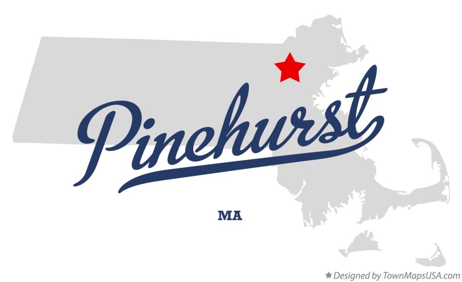 Map of Pinehurst Massachusetts MA