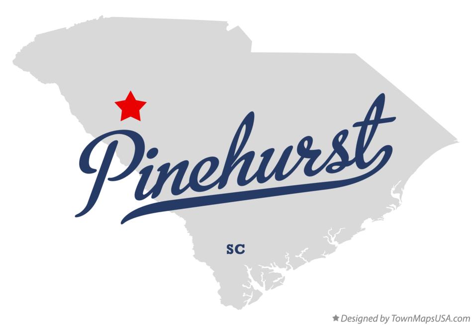 Map of Pinehurst South Carolina SC