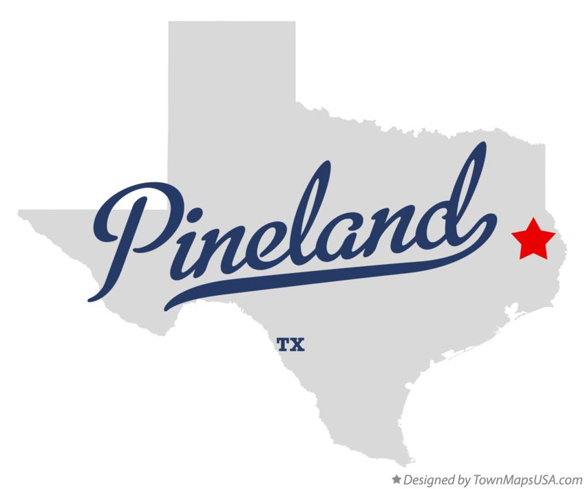 Map of Pineland Texas TX