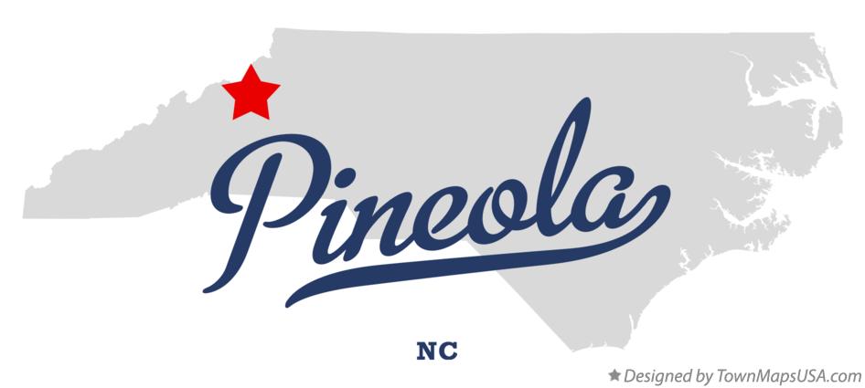 Map of Pineola North Carolina NC