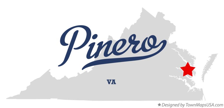 Map of Pinero Virginia VA