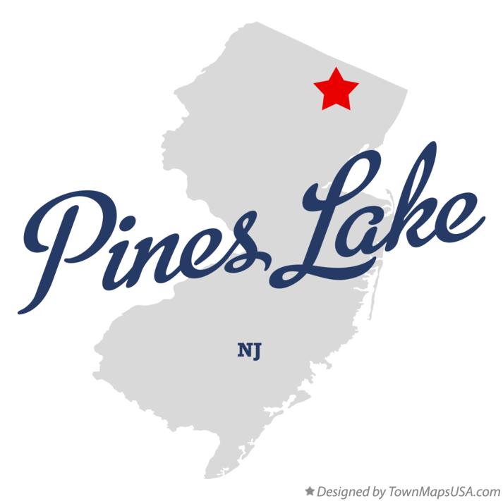 Map of Pines Lake New Jersey NJ