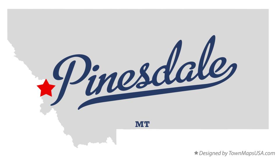 Map of Pinesdale Montana MT