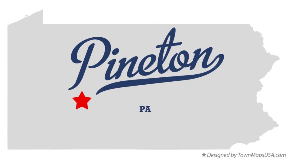 Map of Pineton Pennsylvania PA
