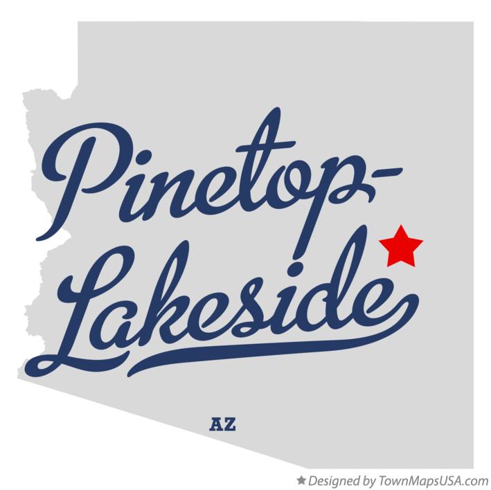 Map of Pinetop-Lakeside Arizona AZ