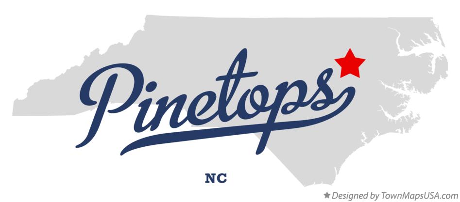 Map of Pinetops North Carolina NC