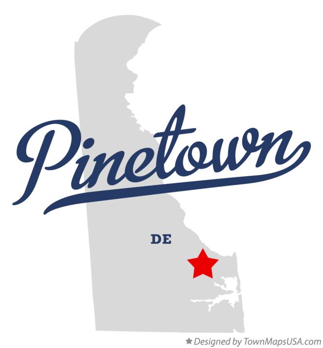 Map of Pinetown Delaware DE