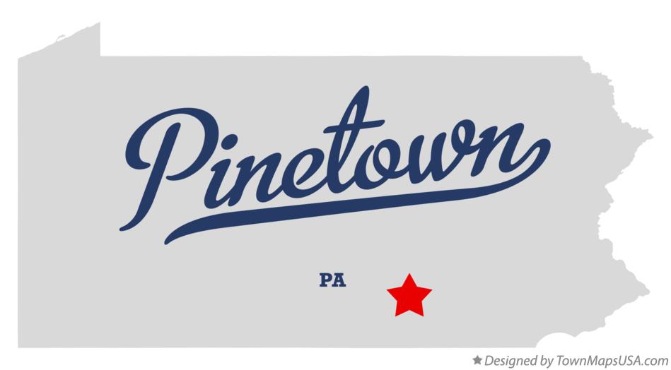 Map of Pinetown Pennsylvania PA