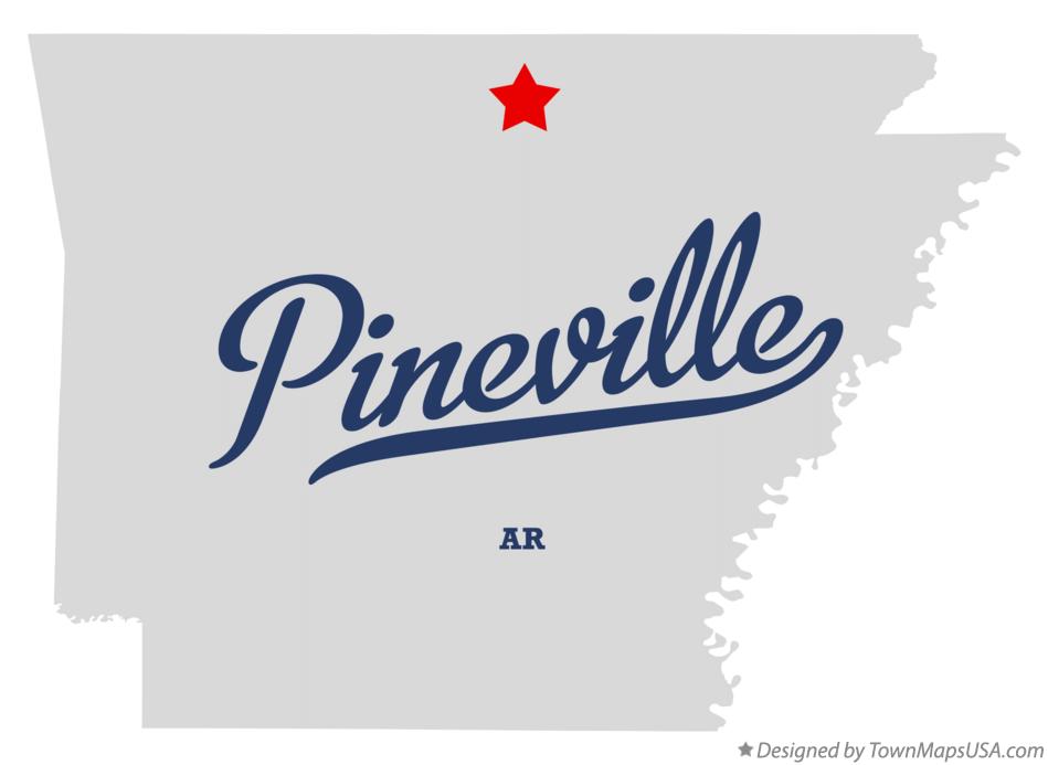 Map of Pineville Arkansas AR