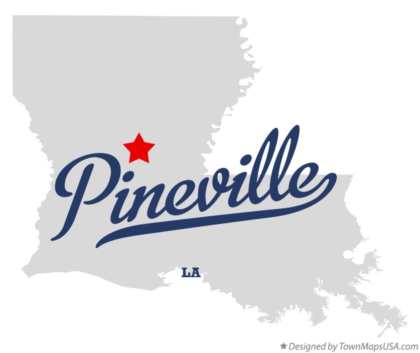 Map of Pineville Louisiana LA