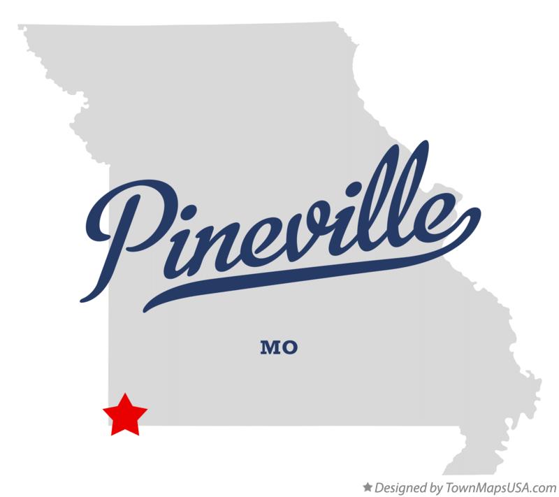 Map of Pineville Missouri MO