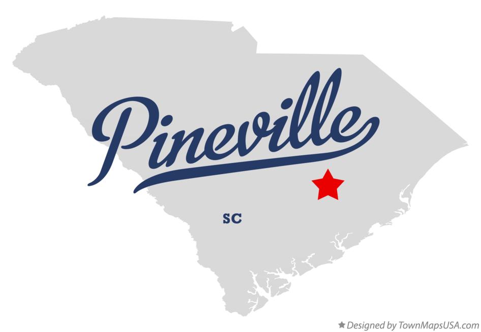 Map of Pineville South Carolina SC