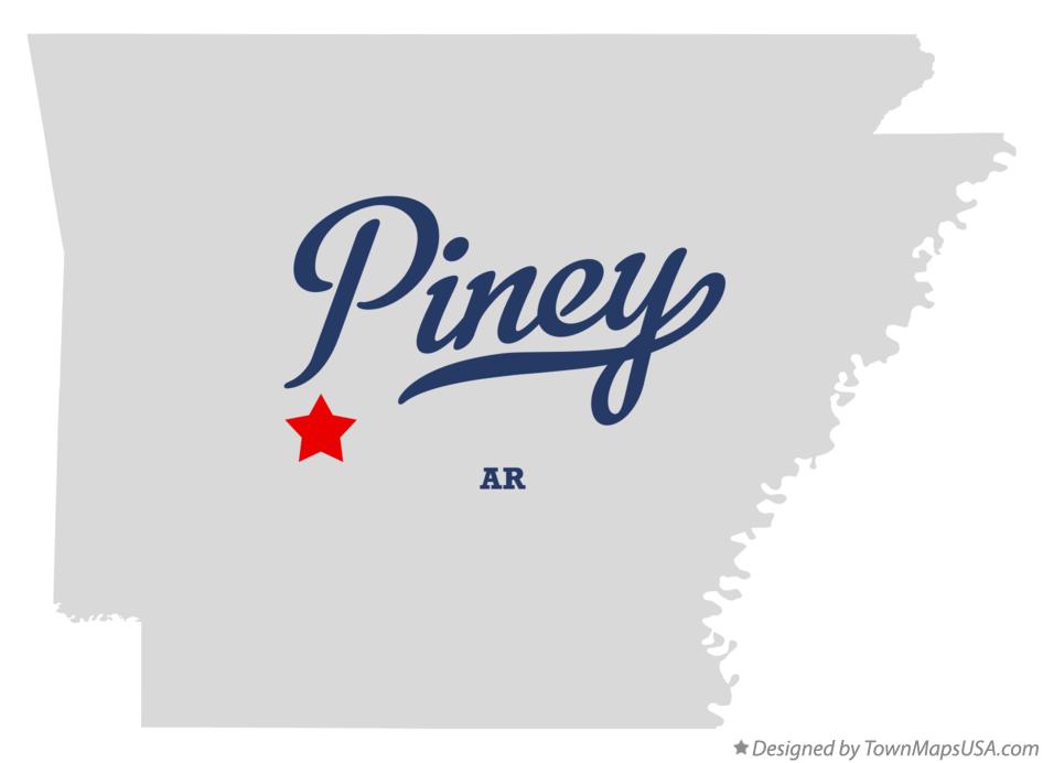 Map of Piney Arkansas AR