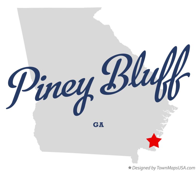 Map of Piney Bluff Georgia GA
