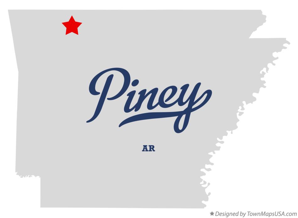 Map of Piney Arkansas AR