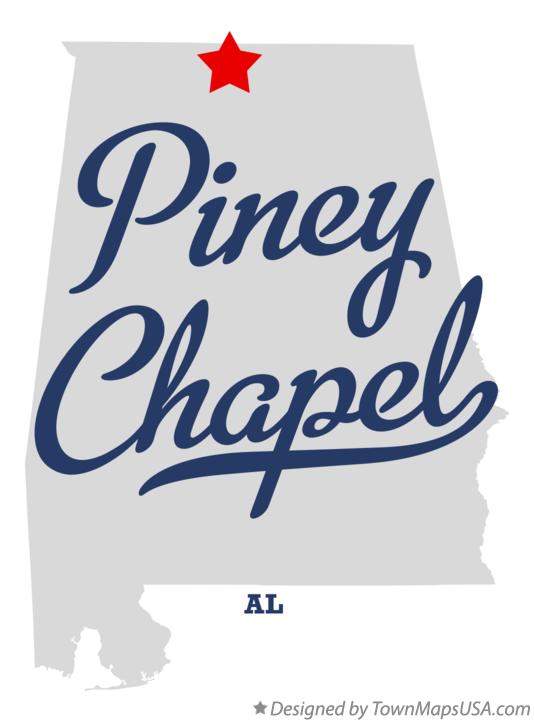 Map of Piney Chapel Alabama AL
