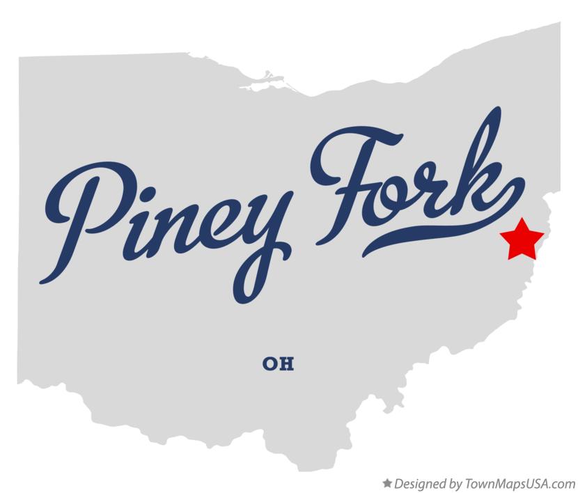 Map of Piney Fork Ohio OH