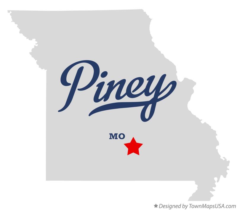 Map of Piney Missouri MO