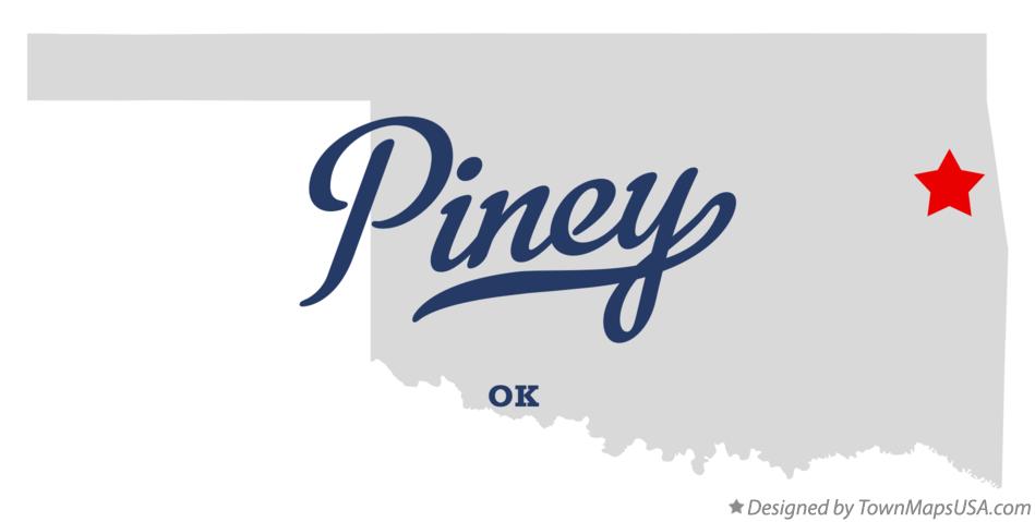 Map of Piney Oklahoma OK
