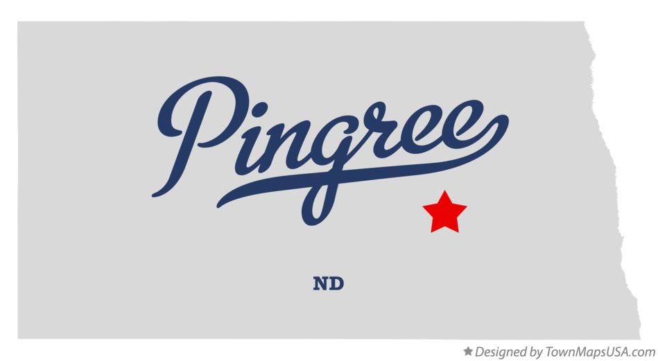 Map of Pingree North Dakota ND