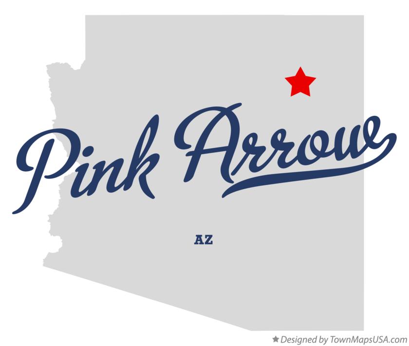 Map of Pink Arrow Arizona AZ