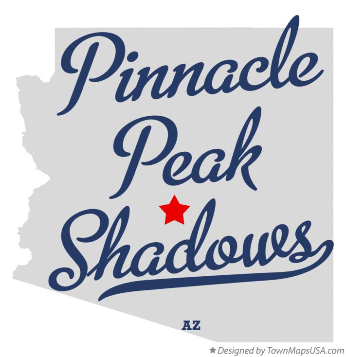 Map of Pinnacle Peak Shadows Arizona AZ
