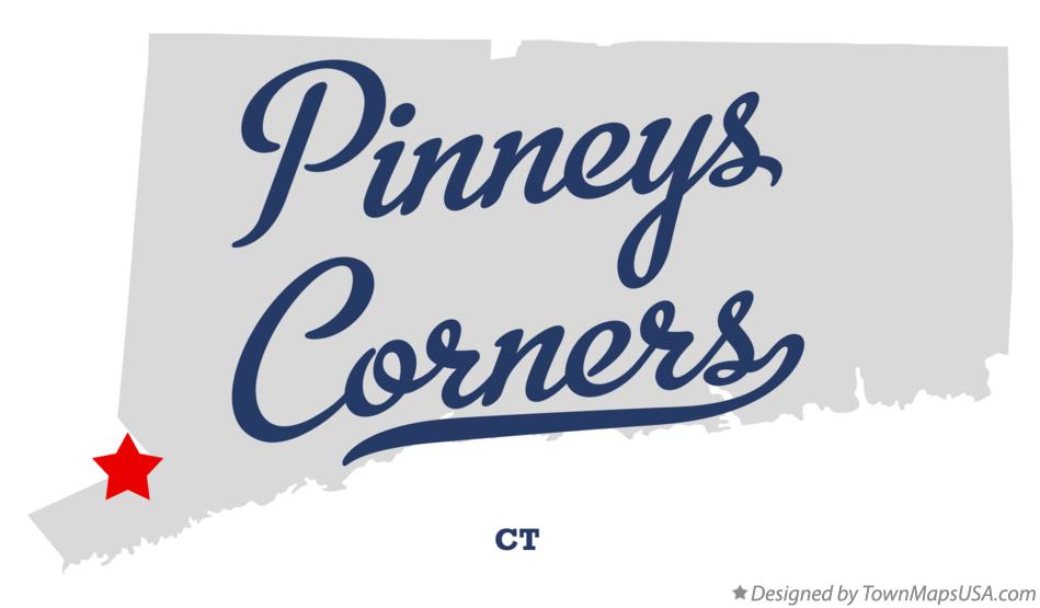 Map of Pinneys Corners Connecticut CT