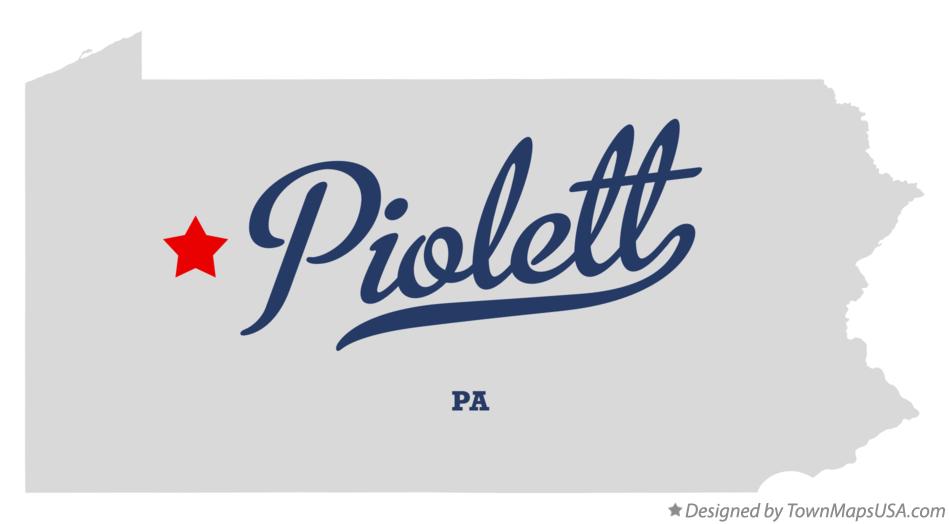 Map of Piolett Pennsylvania PA