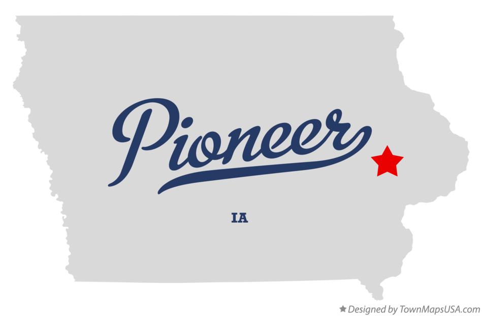 Map of Pioneer Iowa IA