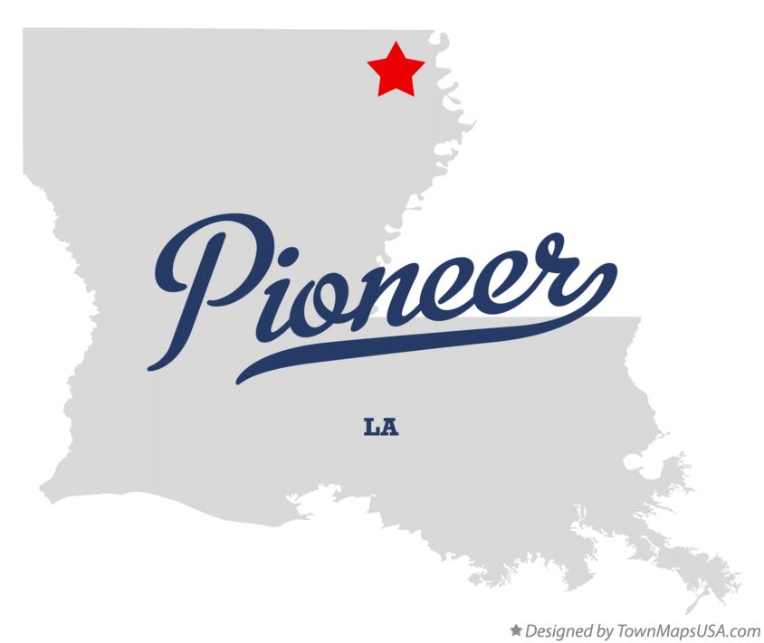 Map of Pioneer Louisiana LA