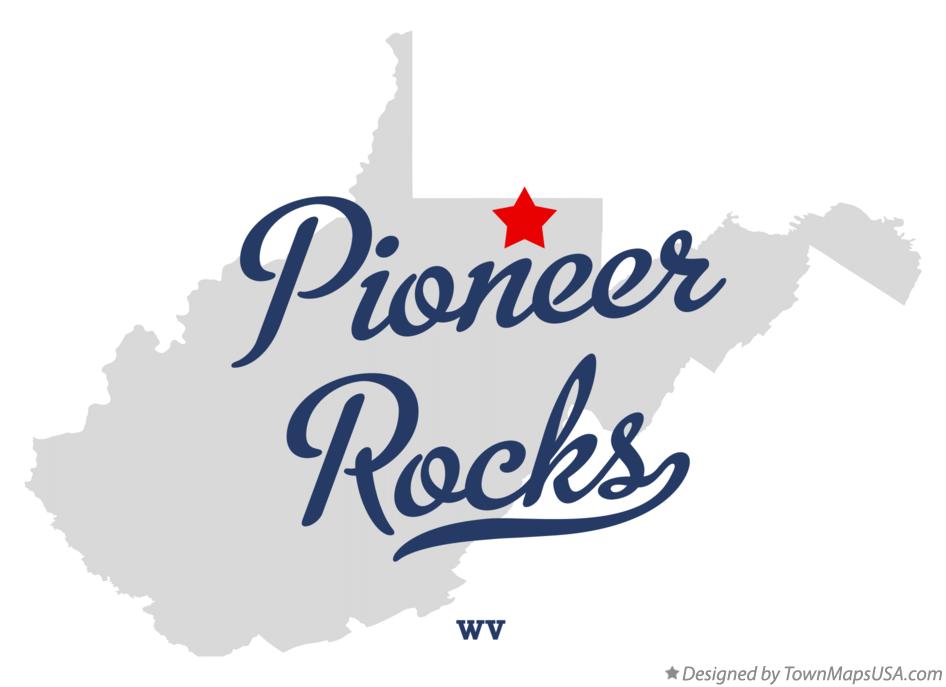 Map of Pioneer Rocks West Virginia WV