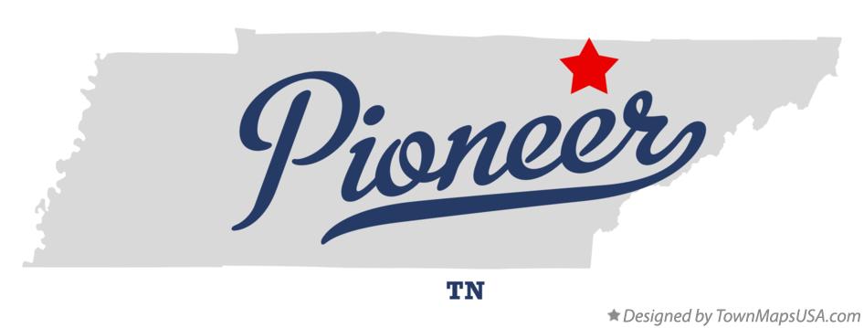 Map of Pioneer Tennessee TN