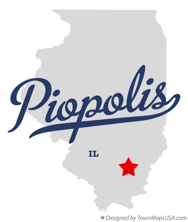 Map of Piopolis Illinois IL