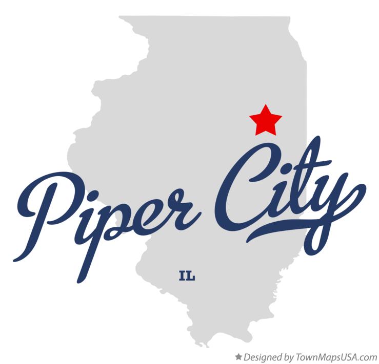Map of Piper City Illinois IL