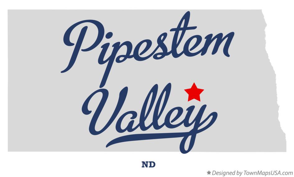 Map of Pipestem Valley North Dakota ND