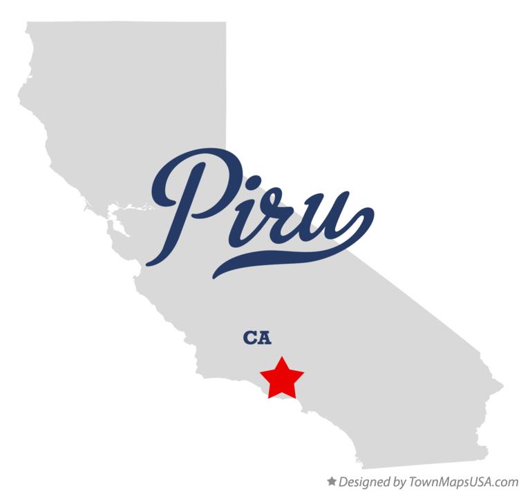 Map of Piru California CA