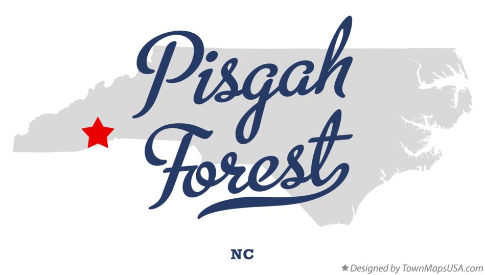 Map of Pisgah Forest North Carolina NC