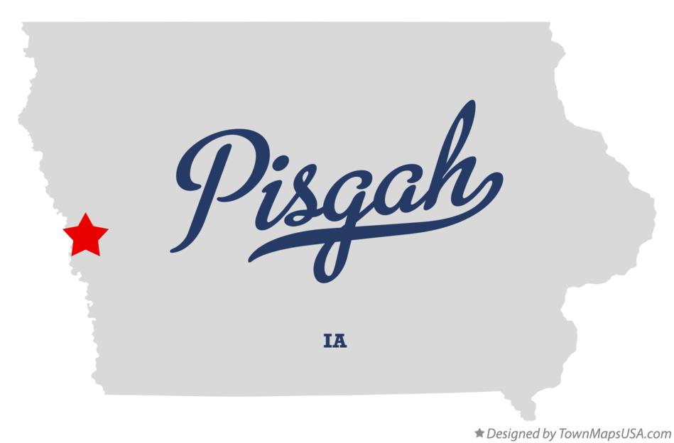 Map of Pisgah Iowa IA