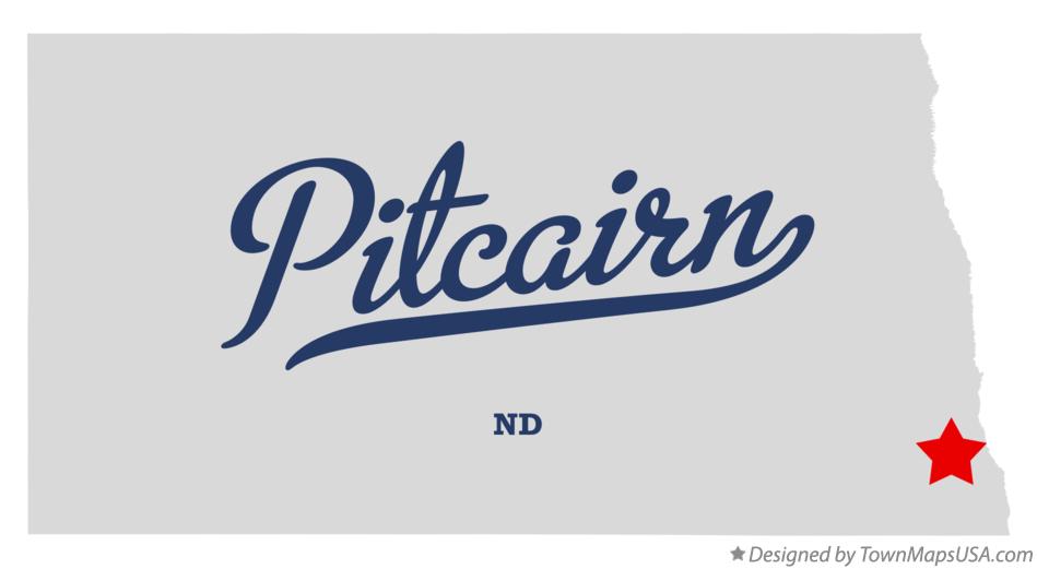 Map of Pitcairn North Dakota ND