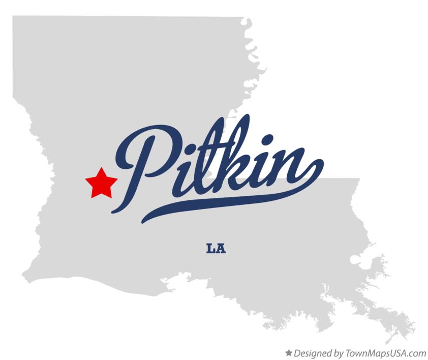 Map of Pitkin Louisiana LA