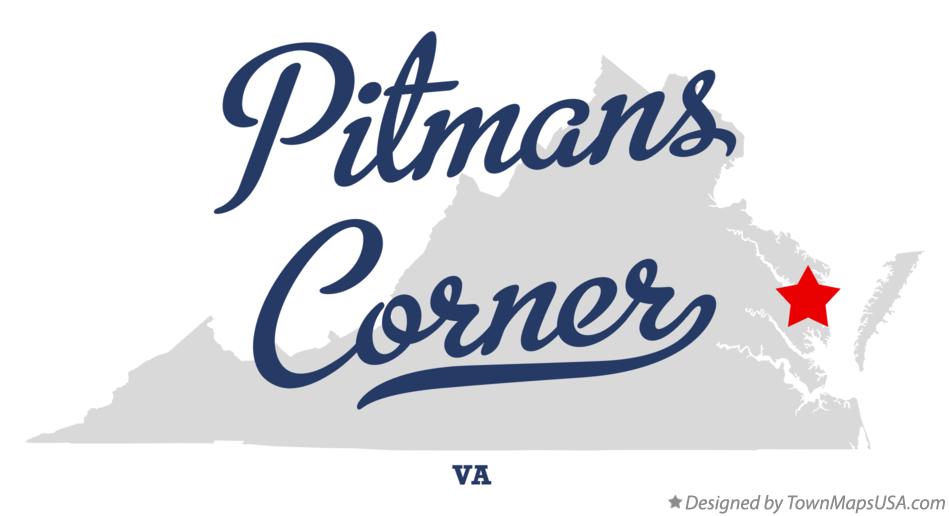 Map of Pitmans Corner Virginia VA