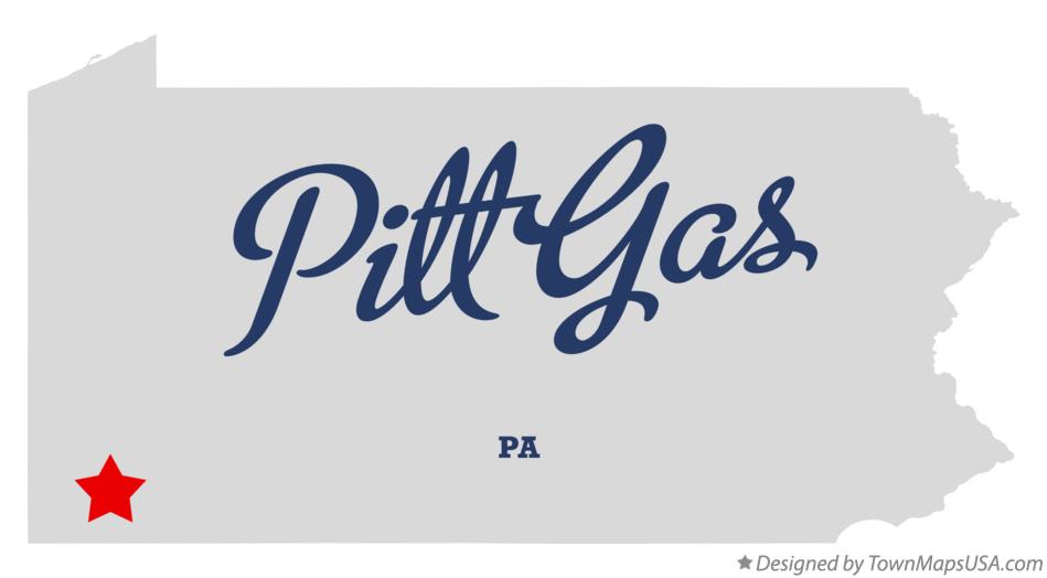 Map of Pitt Gas Pennsylvania PA
