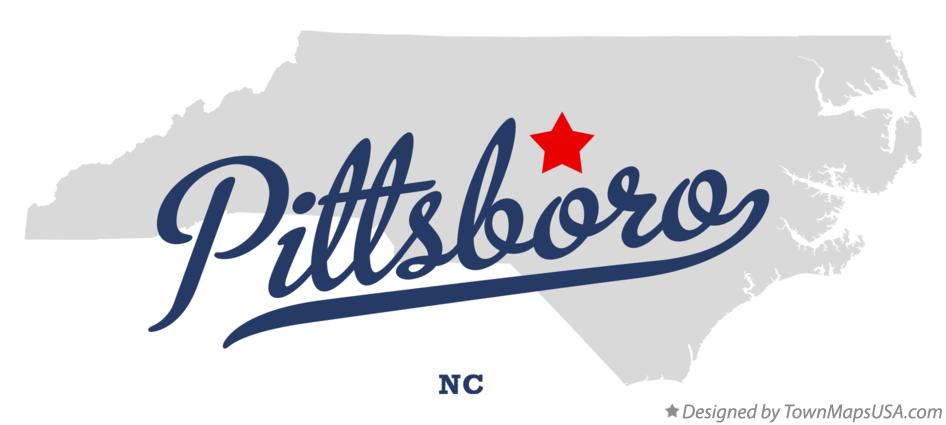 Map of Pittsboro North Carolina NC