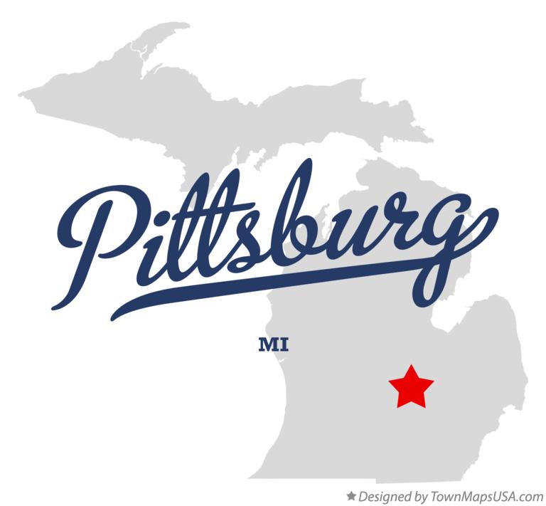 Map of Pittsburg Michigan MI