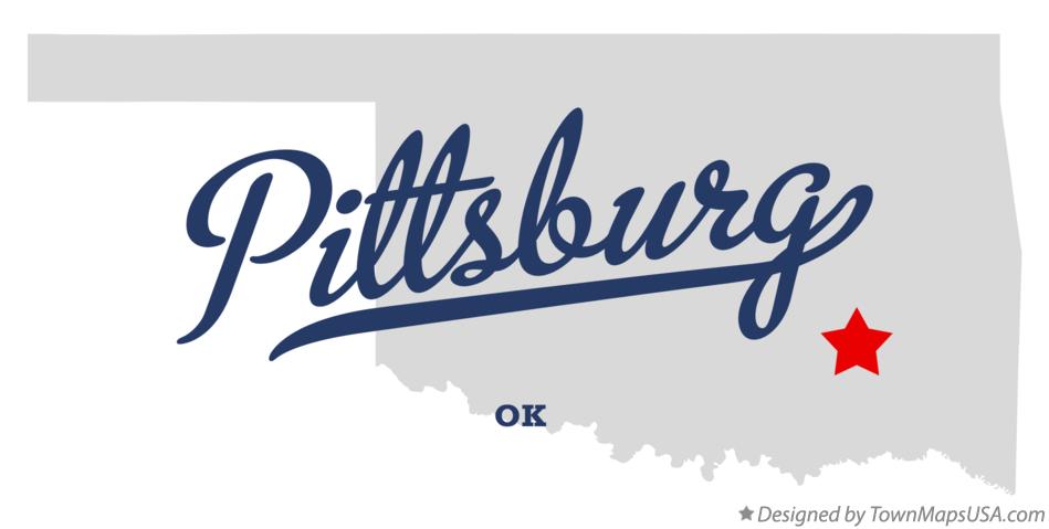 Map of Pittsburg Oklahoma OK